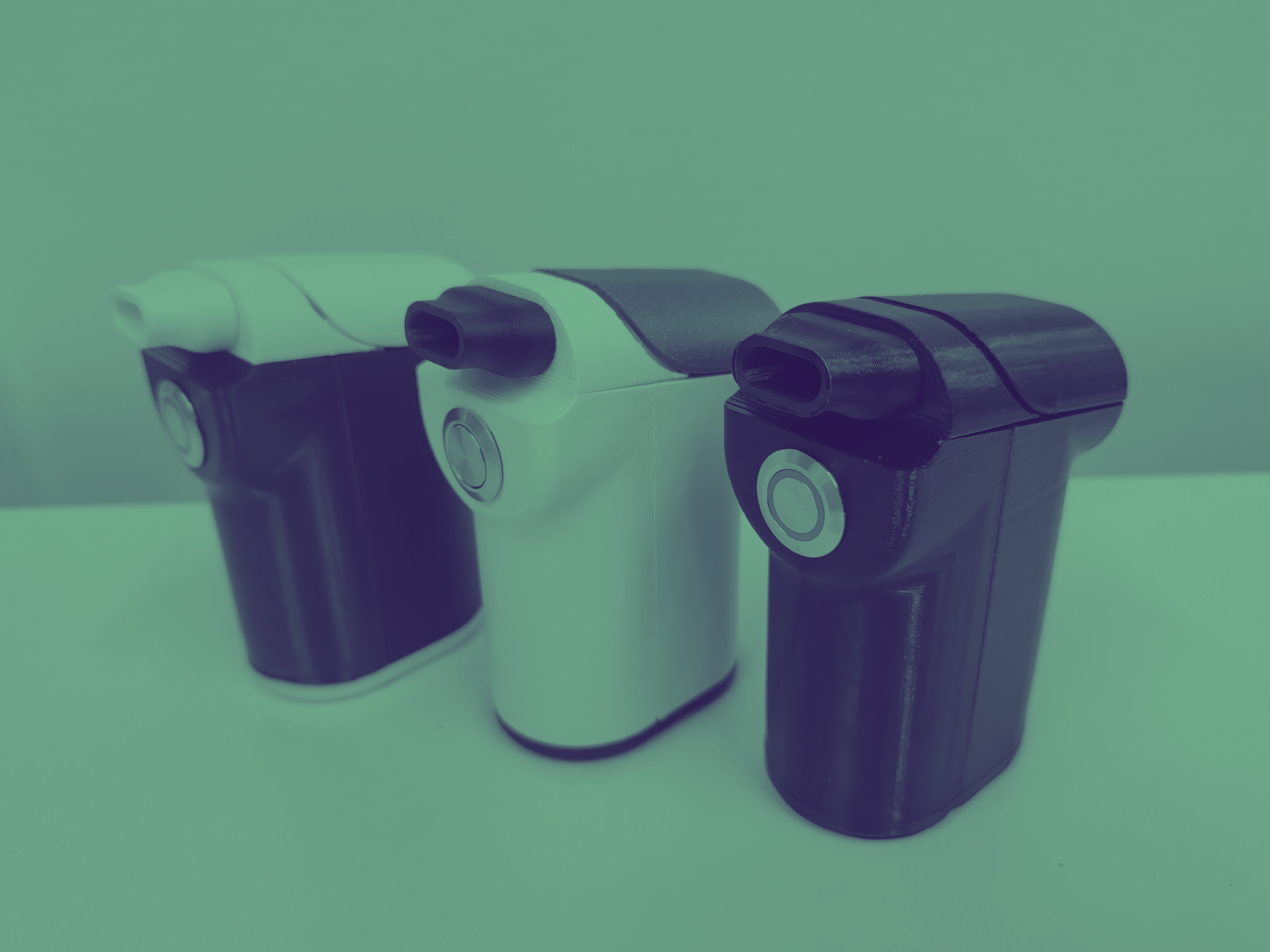 Three iterations of The Nose Project prototype